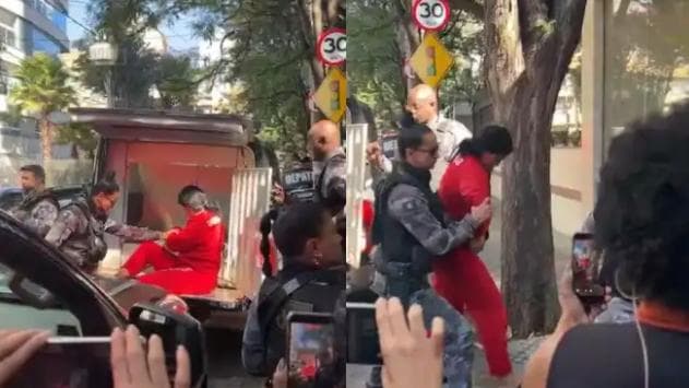 Diarista é levada para reconstituição de crime e é hostilizada ao chegar em prédio de BH
