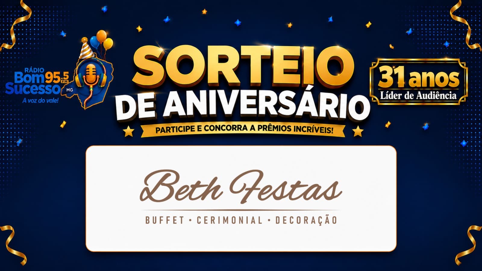 Sorteio 63 - Beth Festas